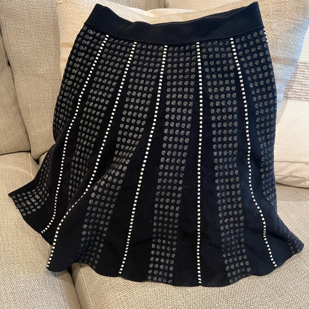 Elegant Black Patterned Skirt